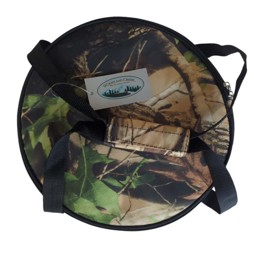 NWT Woodland Creek Collapsible Round Supplies Recreational Backpack Green Black